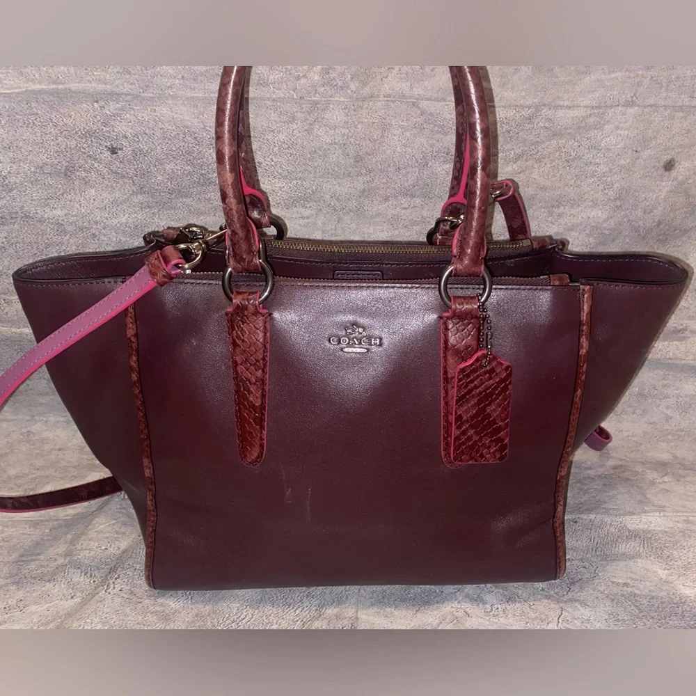 Coach Burgundy Crossbody Bag - Picture 1 of 11